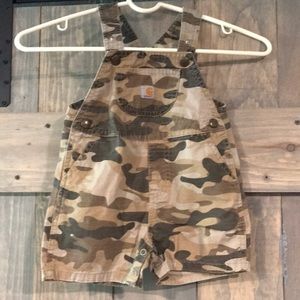 Carhartt baby boy camo overalls